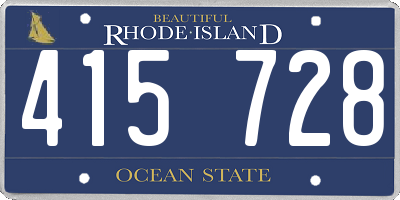 RI license plate 415728