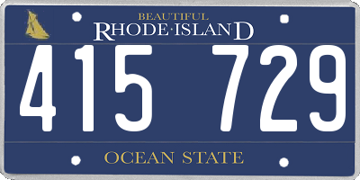 RI license plate 415729