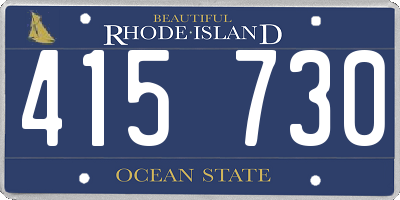RI license plate 415730