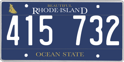 RI license plate 415732