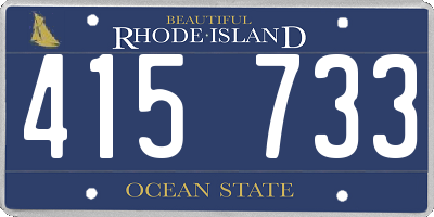 RI license plate 415733