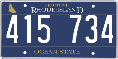 RI license plate 415734