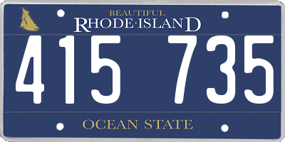 RI license plate 415735