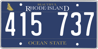 RI license plate 415737