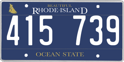 RI license plate 415739