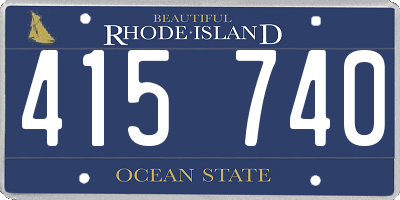 RI license plate 415740