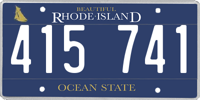 RI license plate 415741