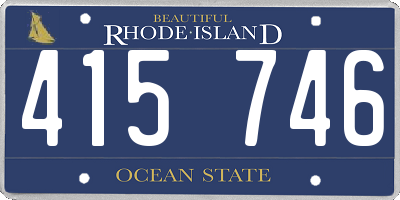 RI license plate 415746