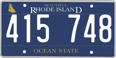 RI license plate 415748