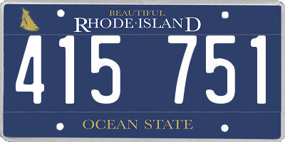 RI license plate 415751