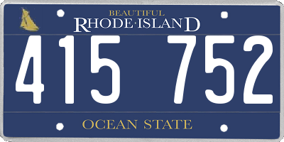 RI license plate 415752