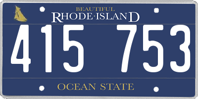 RI license plate 415753
