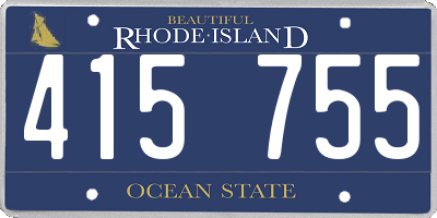 RI license plate 415755