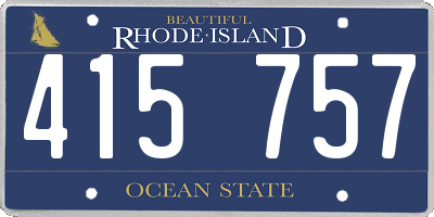 RI license plate 415757
