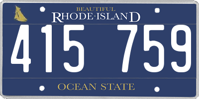 RI license plate 415759
