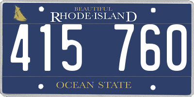 RI license plate 415760