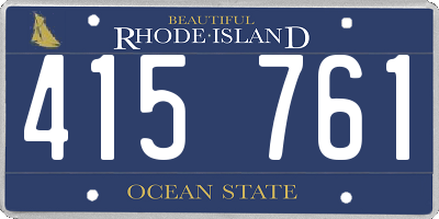RI license plate 415761
