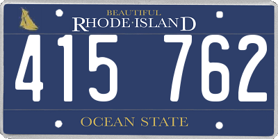 RI license plate 415762