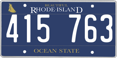 RI license plate 415763