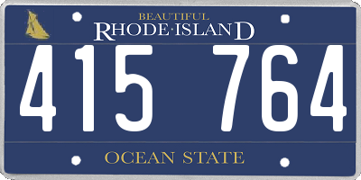 RI license plate 415764