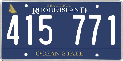 RI license plate 415771