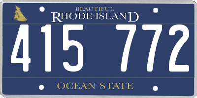RI license plate 415772