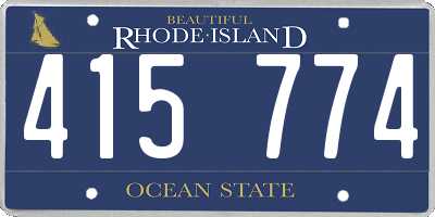 RI license plate 415774