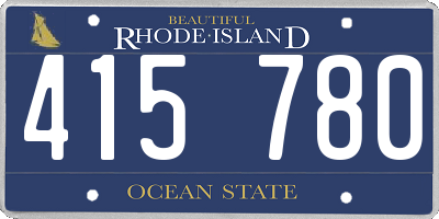 RI license plate 415780