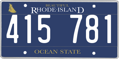 RI license plate 415781