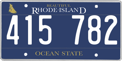 RI license plate 415782
