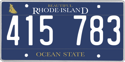 RI license plate 415783