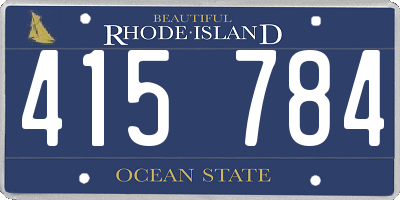 RI license plate 415784