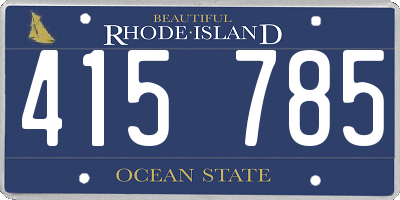 RI license plate 415785