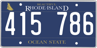 RI license plate 415786