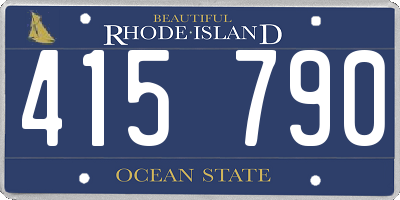 RI license plate 415790