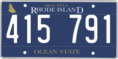 RI license plate 415791