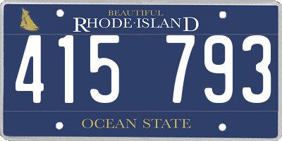 RI license plate 415793