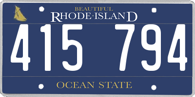 RI license plate 415794