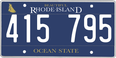 RI license plate 415795