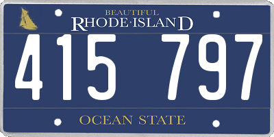 RI license plate 415797