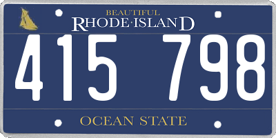 RI license plate 415798