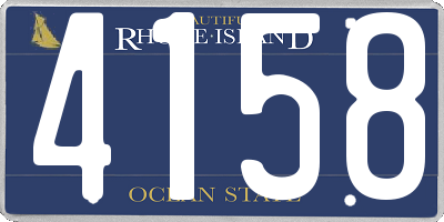 RI license plate 4158