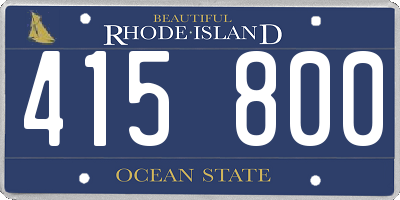RI license plate 415800