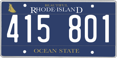 RI license plate 415801