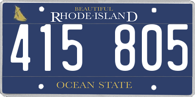 RI license plate 415805
