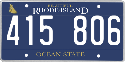 RI license plate 415806