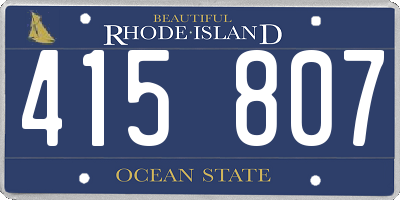 RI license plate 415807