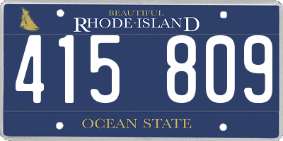 RI license plate 415809