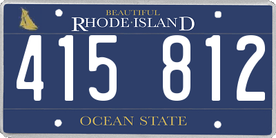 RI license plate 415812