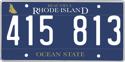 RI license plate 415813